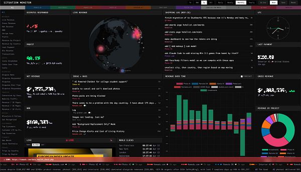 UI screen showing a sidebar with user information and a main content area displaying a list of schedule items for the user.