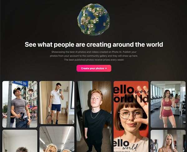 Screenshot of a web interface showing a prompt-based image generation tool with an AI image output and prompt details.
