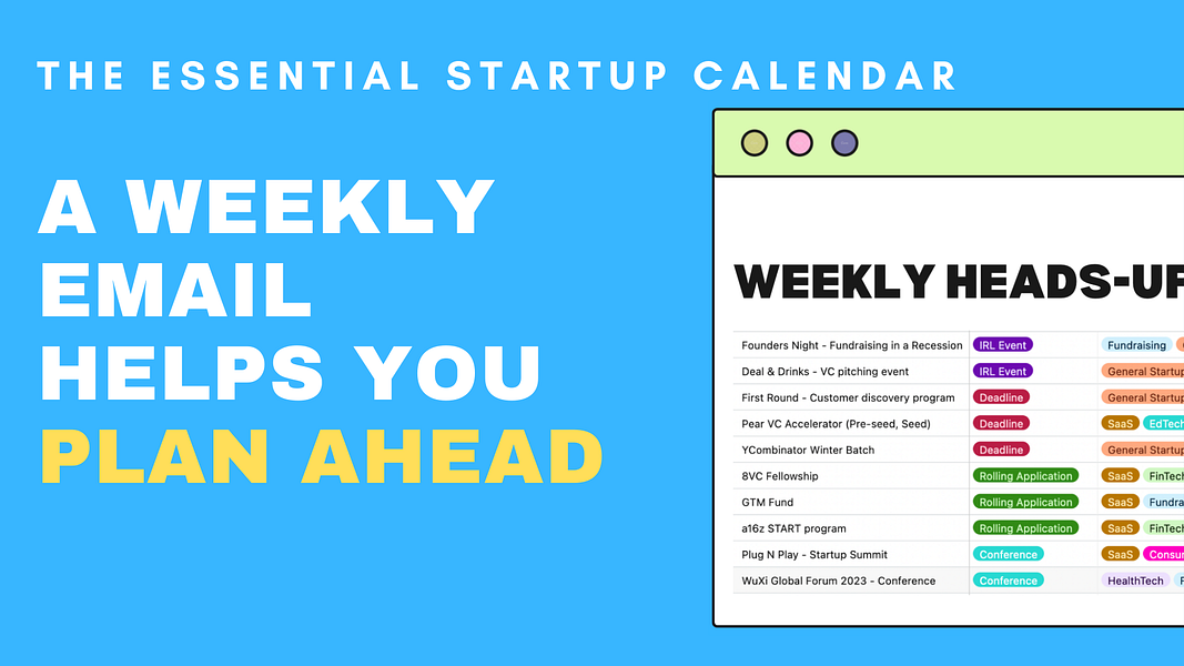 The Essential Startup Calendar Discover startup events and BetaList