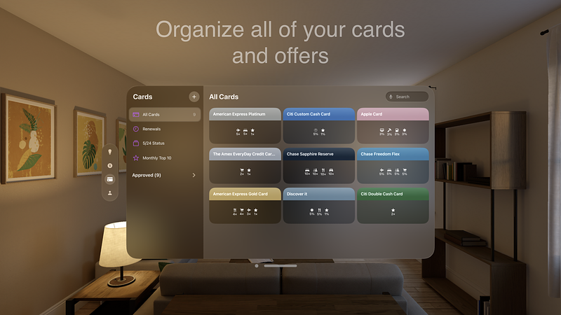 Screenshot of CardPointers for Credit Cards