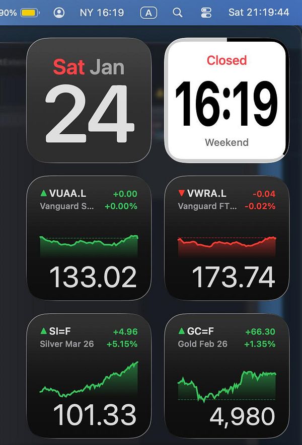 Screenshot of a market status interface indicating that the NYSE market is closed with a countdown timer and a reason provided.