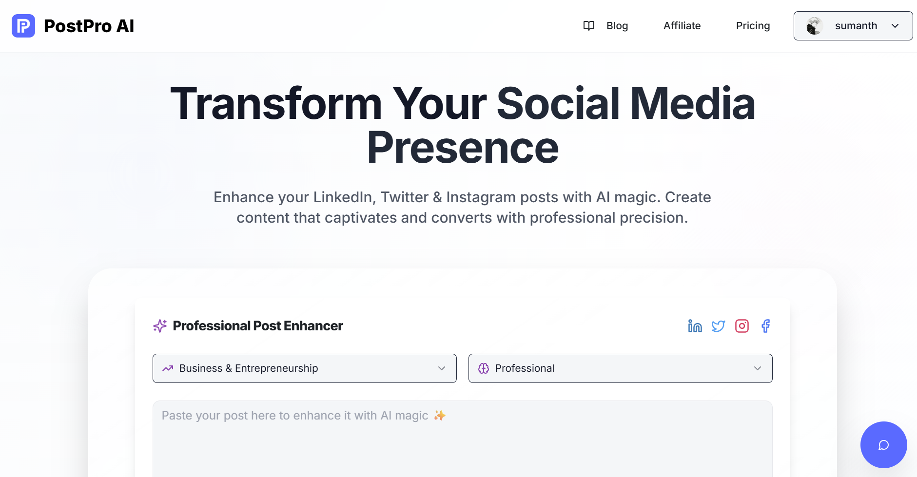 PostPro AI: AI Post Enhancer for Better Views and Build