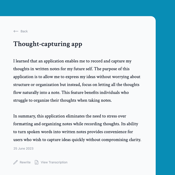 Scribal: Make clear notes just by talking | BetaList