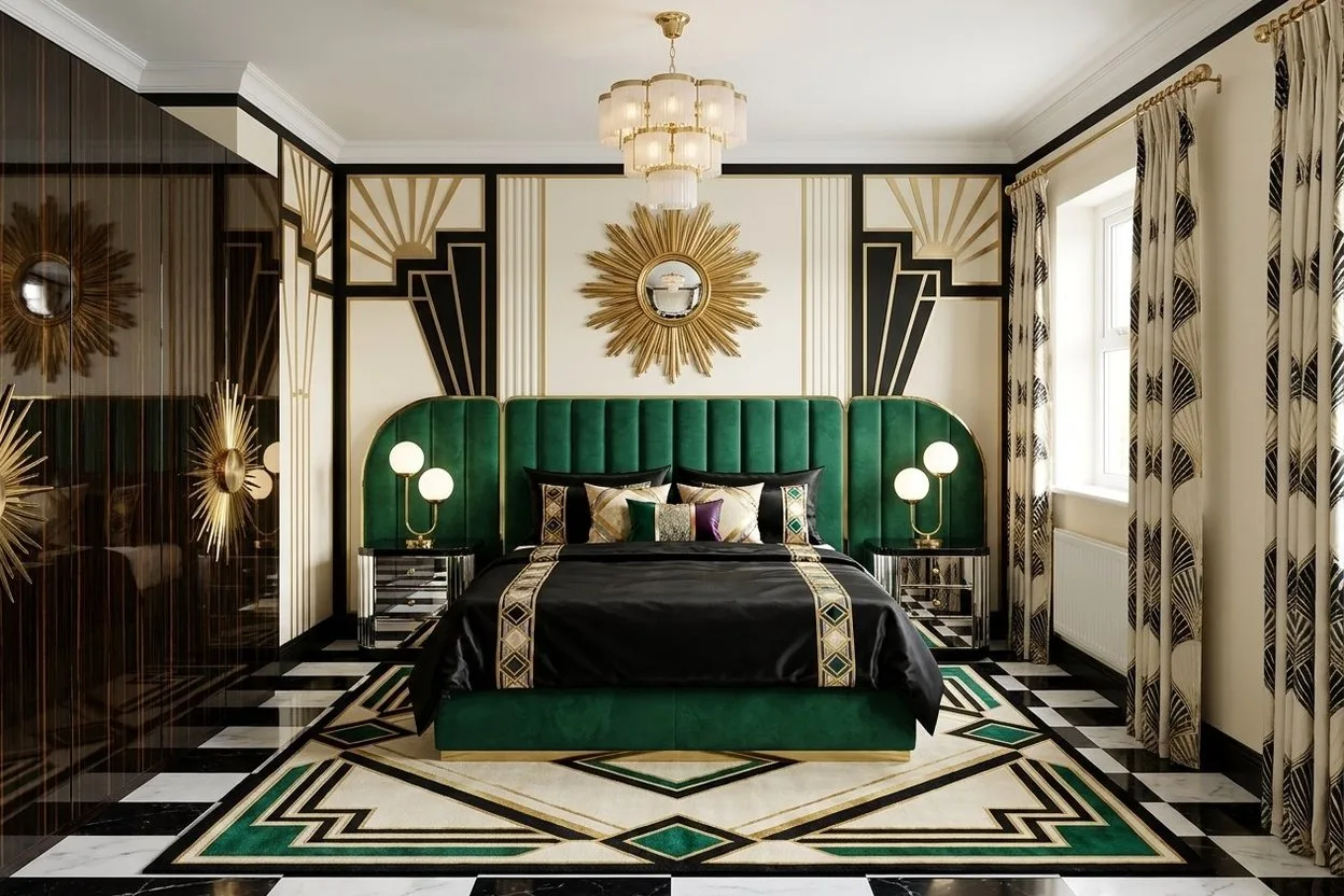 The same bedroom in the Art Deco style