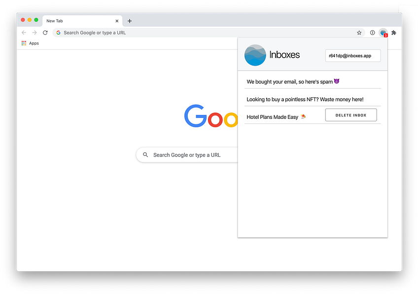 Inboxes create long lasting disposable emails in chrome betalist