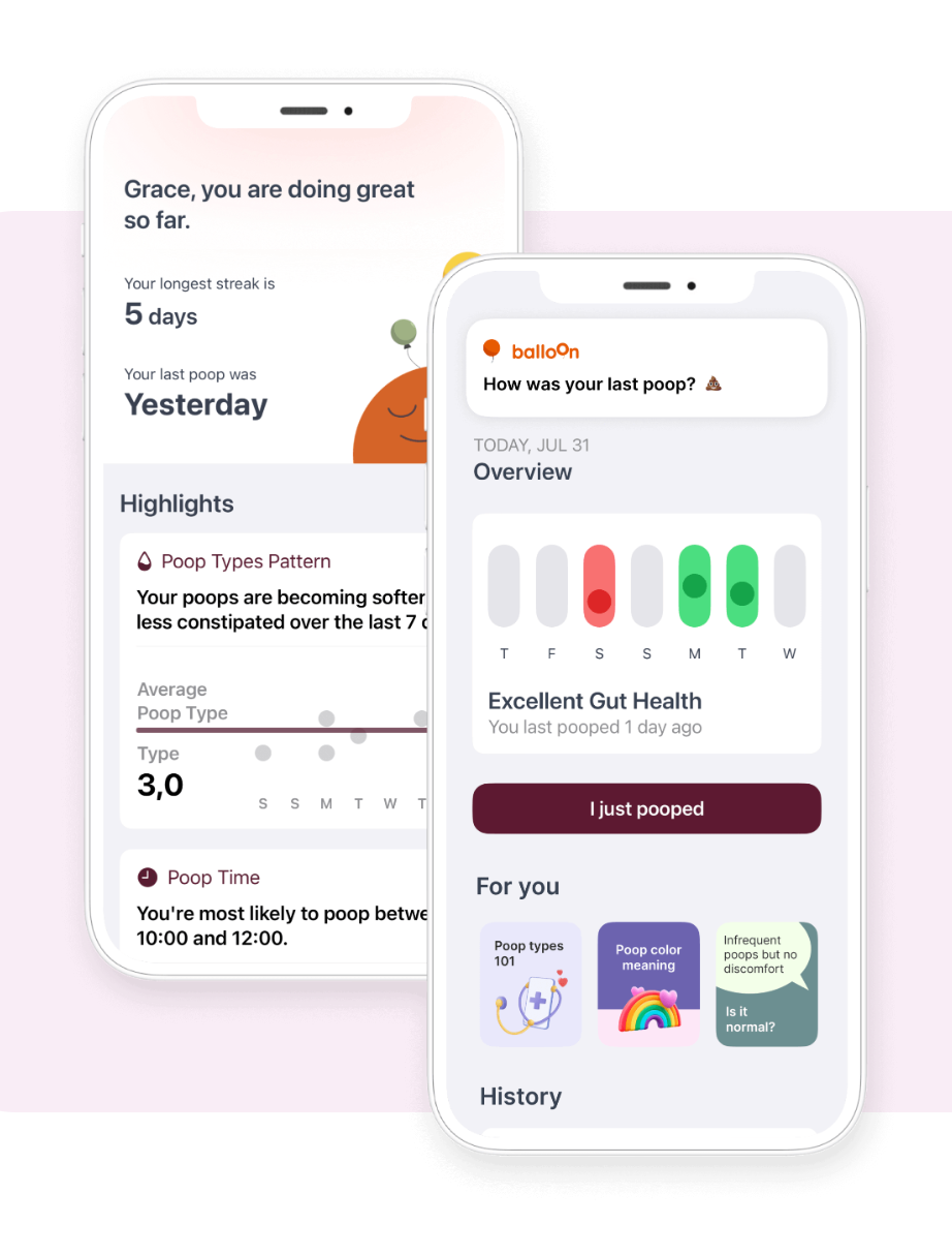 Balloon : Poop Tracker: Gut health app for women with