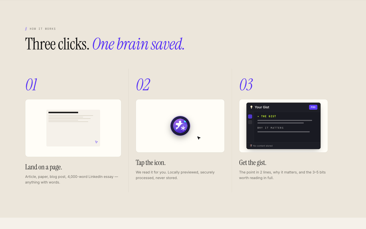 GetTheGists: Summarize any page into the gist, why it | BetaList