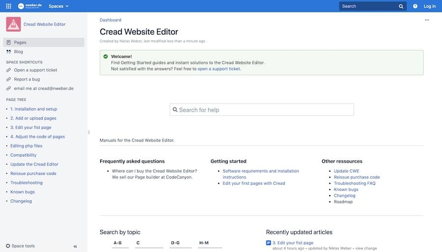 Cread Website Editor