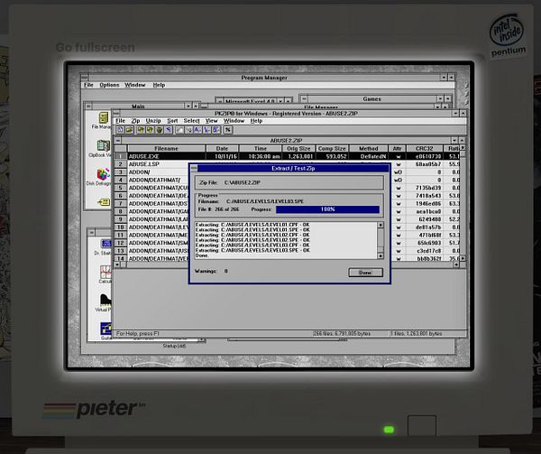 Screenshot of the archive.org download page for a game named 'PATRICK The Game'.