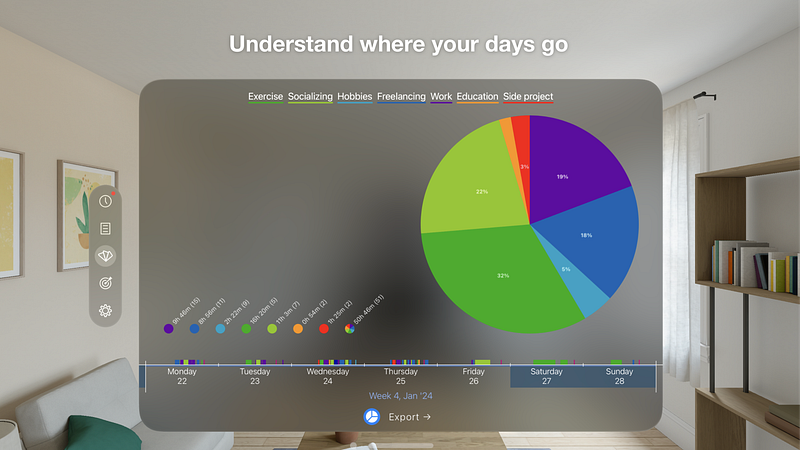 Screenshot of Timelines Time Tracking