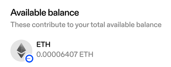 Screenshot of a cryptocurrency web interface showing ETH (Ethereum) token details and recent transactions.