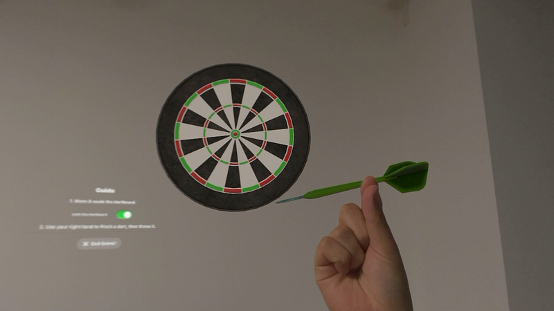 Screenshot of Spatial Darts