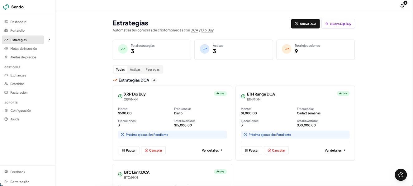 Sendo: Automate crypto investing with smarter DCA across | BetaList