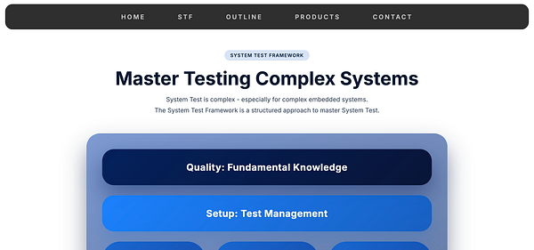The image displays an updated header design for the STF website, featuring a structured layout and modern typography.