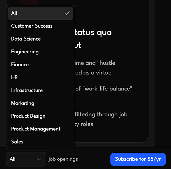 A digital interface displaying segmentation options with checkbox filters for newsletter subscribers.