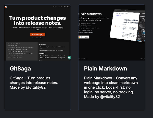 Screenshot of a GitHub repository homepage showing the commit365.dev project with user @vitality82's additions.