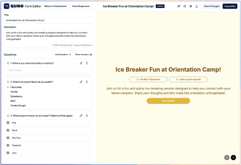 Qumo: AI Conversational Forms for Higher Engagement and | BetaList
