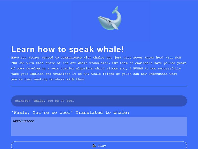 Whale Talk