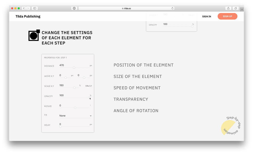 Tilda Publishing Animations