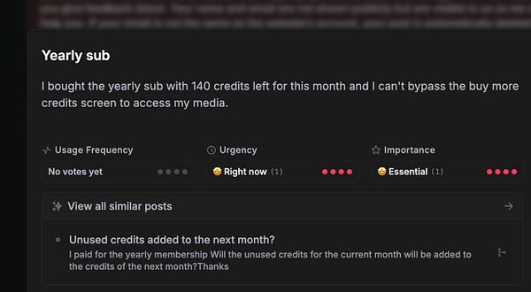A user interface screenshot detailing a task related to a yearly subscription issue.