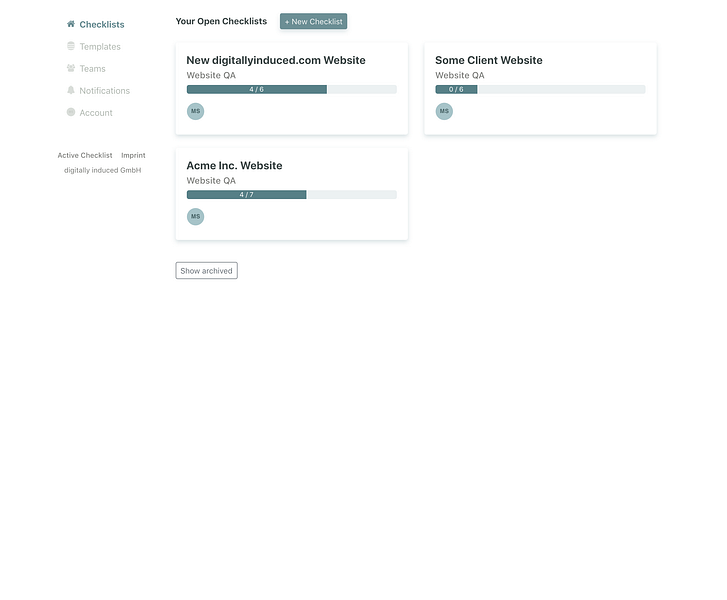 Active Checklist