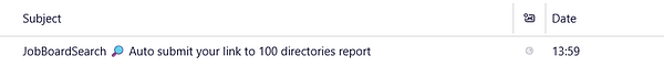 Screenshot of a directory submission report featuring URL submissions, sources, and details about status and points.