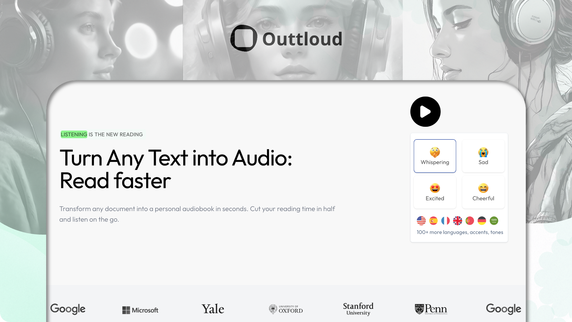 Outtloud: Create unlimited audiobooks & podcasts from your | BetaList