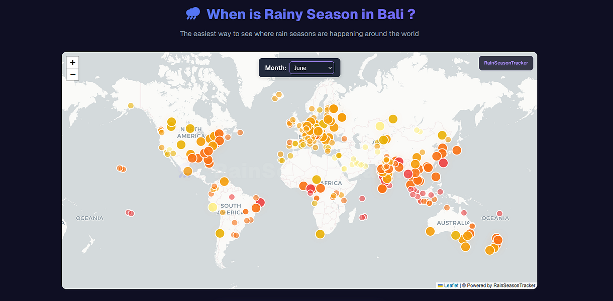World's easiest global rain season tracker