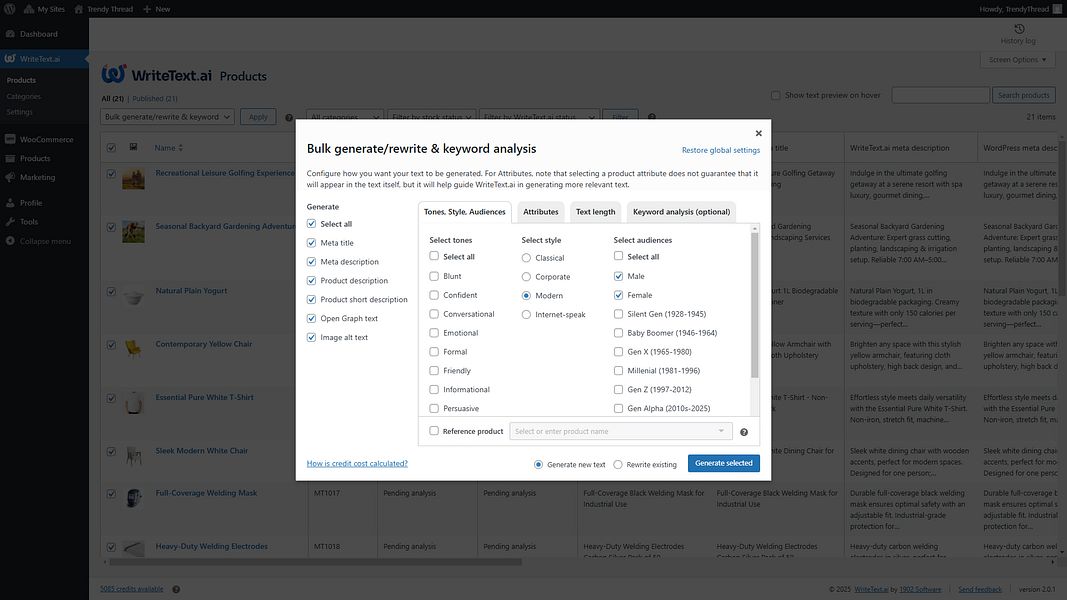 WriteText.ai for WooCommerce