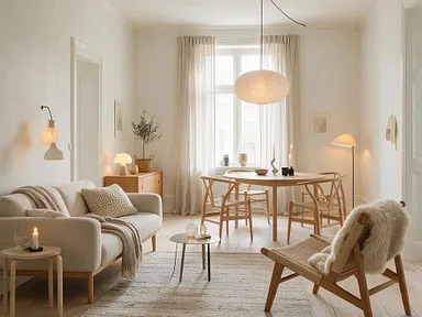 A room in the Scandinavian style