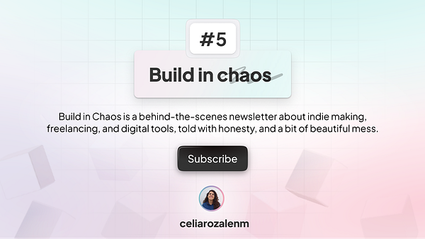 The image promotes the fifth edition of the 'Build in Chaos' newsletter.