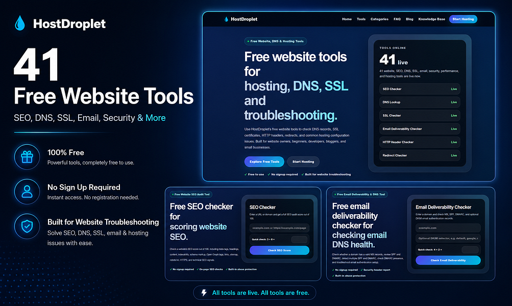 HostDroplet Tools