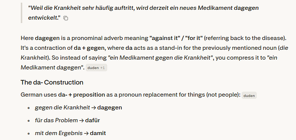 Screenshot of a language learning app screen with German vocabulary and exercises for animals.