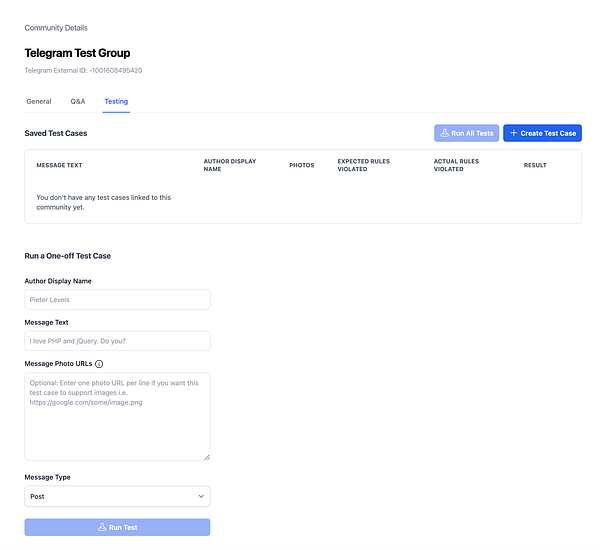 Watchdog dashboard showing a redesigned UI with tabbed navigation, toggles for settings, organized setting groups, and a tooltip for multiple punishments on rules.