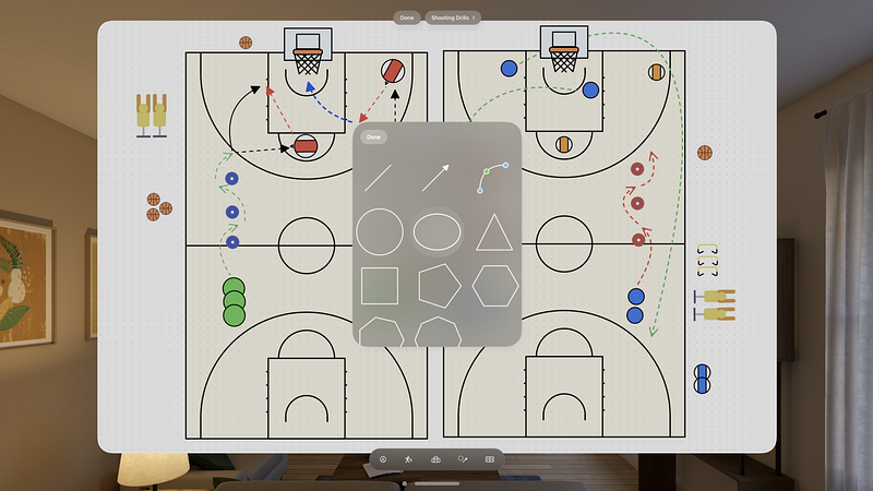 Screenshot of Coach Whiteboard: Basketball