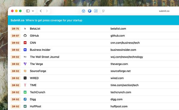 Screenshot of a web interface showing an Ahrefs DR rank input field under SEO settings alongside site metrics and authorization controls.