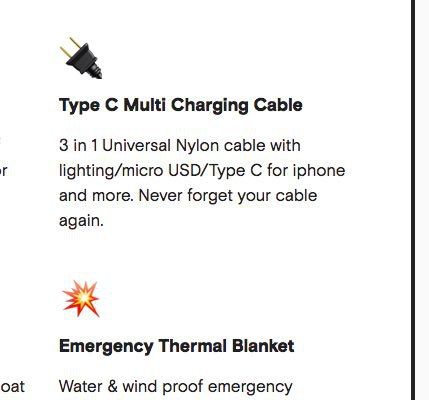 The image showcases listings of two products with brief descriptions.