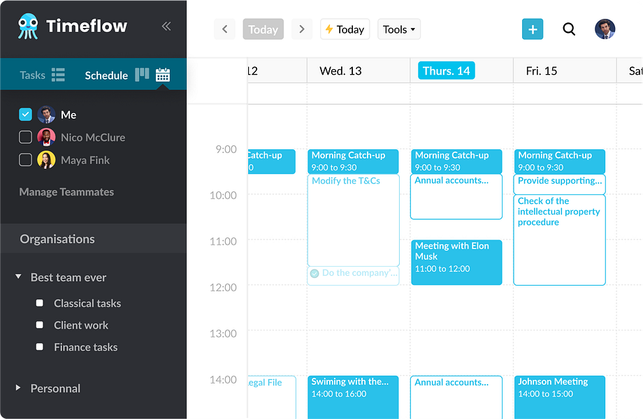 Timeflow: Enter your tasks, Timeflow will take care of your | BetaList
