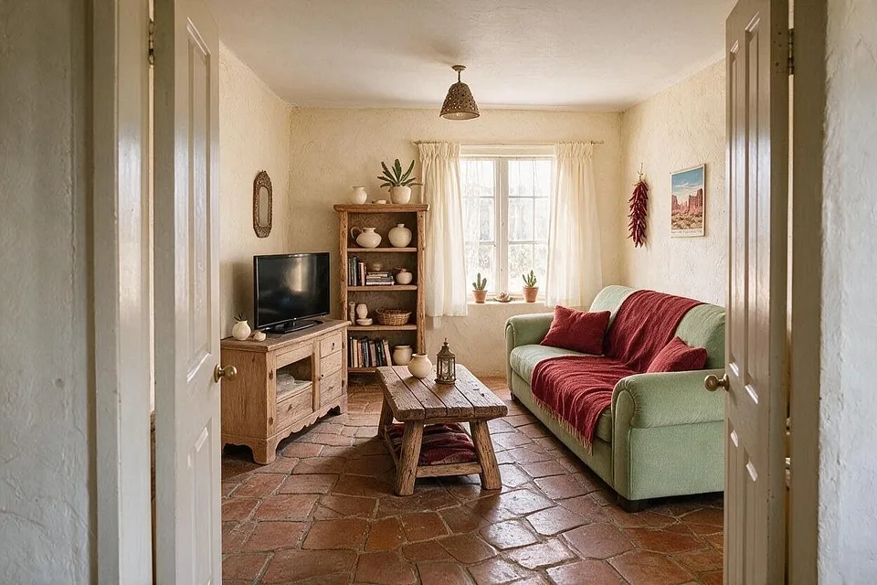 A Southwestern living room in the Sage Desert palette