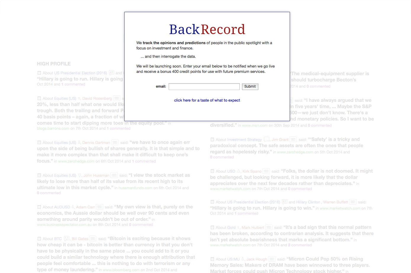 backrecord
