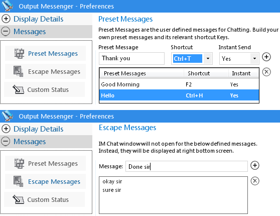 Output Messenger