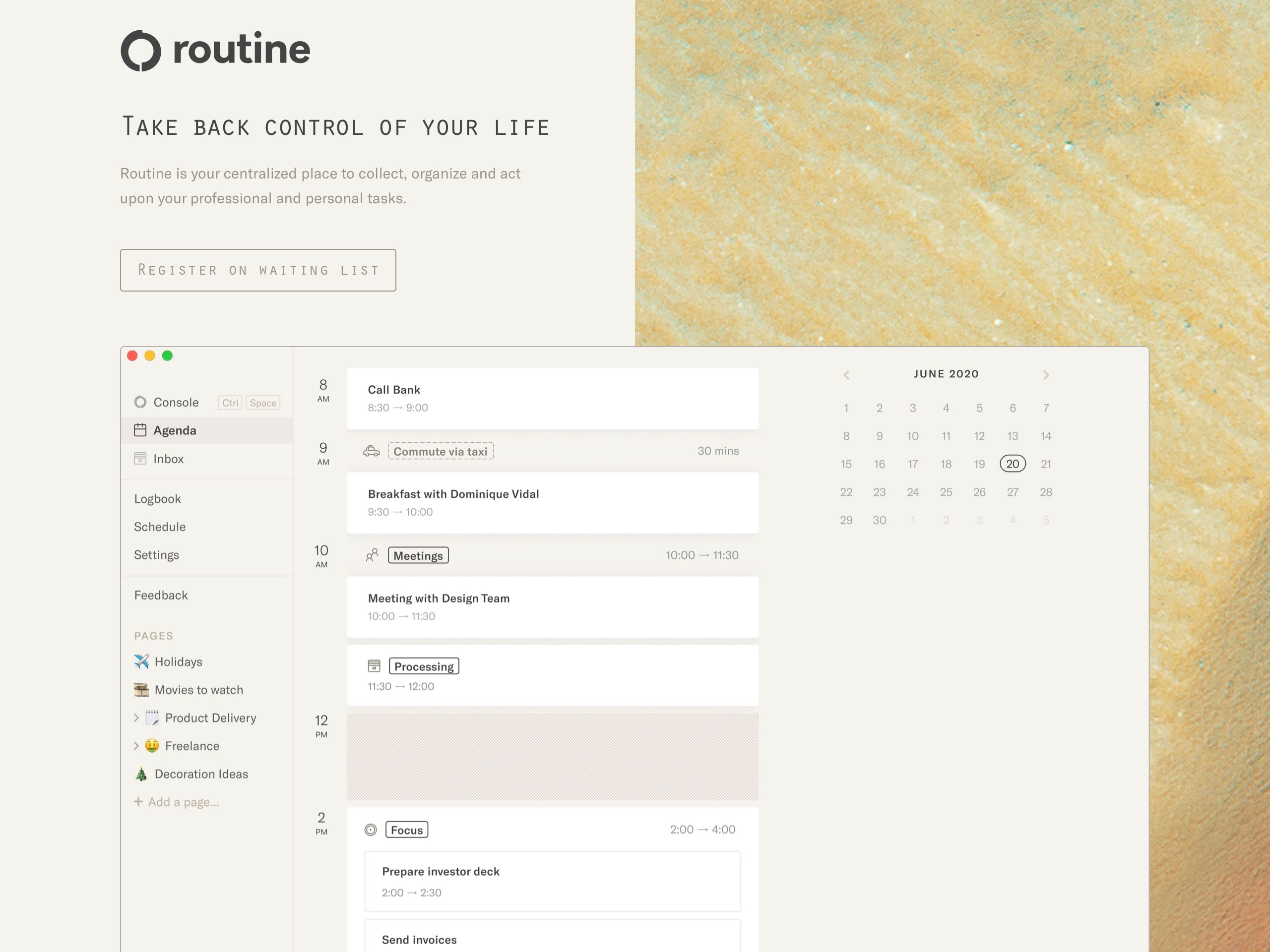 Routine: Todo and notes taking app for busy professionals | BetaList