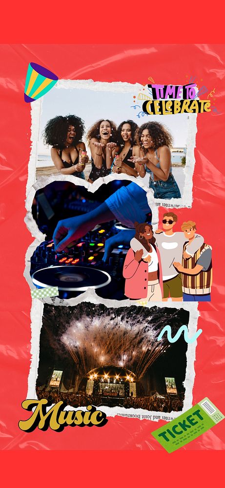 The image features a vibrant collage celebrating the launch of the Outfun app on the Play Store and App Store.