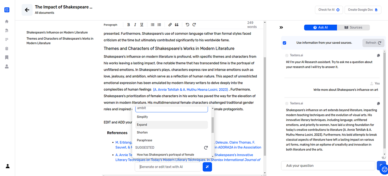 Textero AI Essay Writer