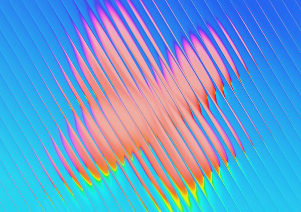 A digital artwork featuring a stylized lower half of a woman against a solid blue background, used to showcase new effects of Morflax Studio.