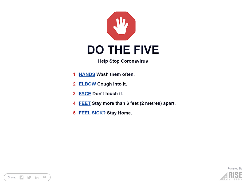 Coronavirus Tips New Tab