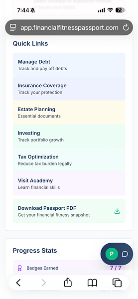 Financial Fitness Passport