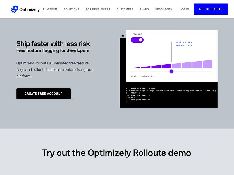 Optimizely Rollouts