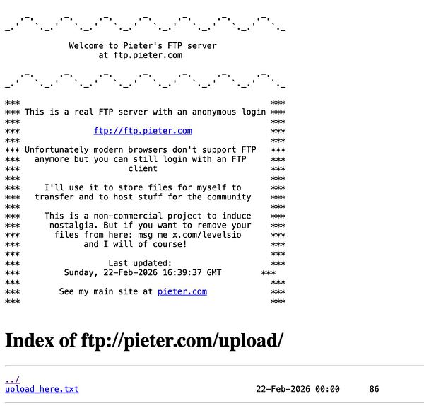 A screenshot of a file management interface displaying the directory 'ftp.pieter.com/upload' with multiple files listed and an empty preview pane.