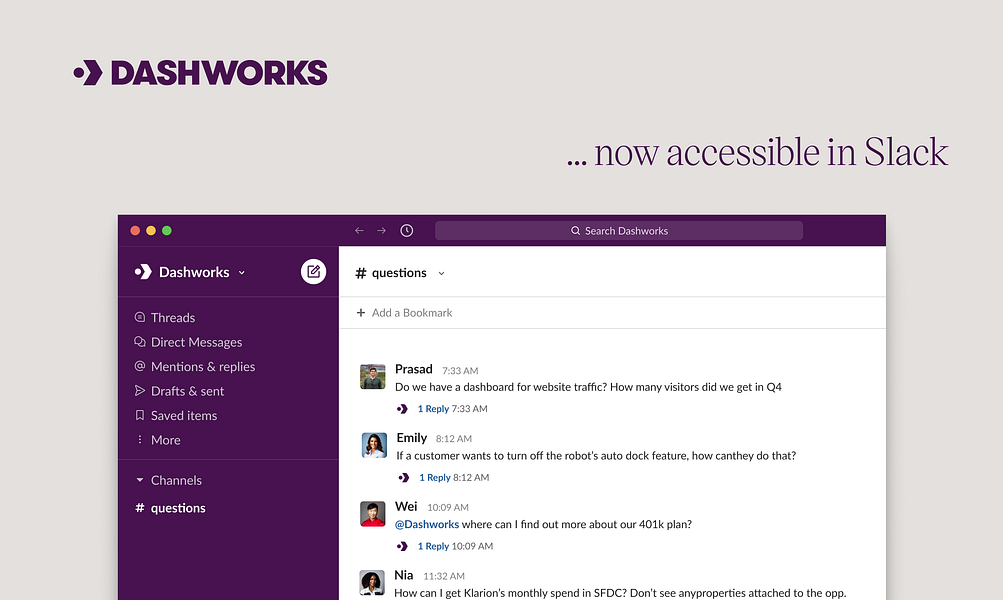 Dashworks for Slack
